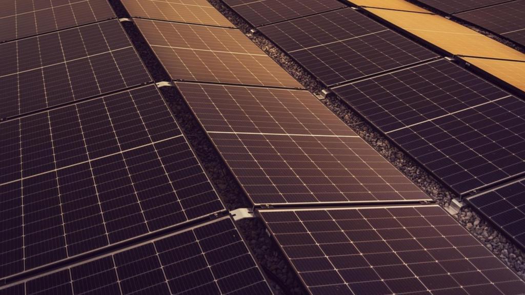 Unas placas solares.