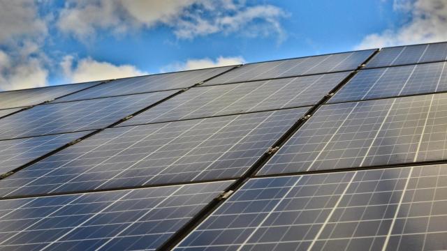 Unas placas solares.