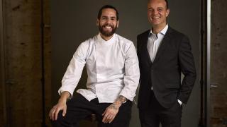 El chef Rubén Hernández Mosquero y el sumiller Miguel Ángel Millán
