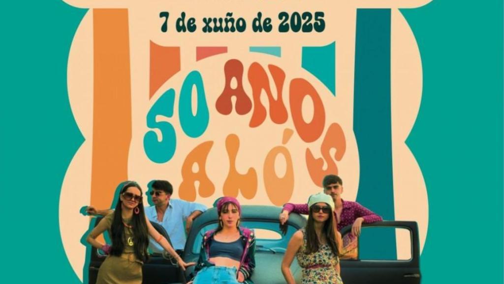 Cartel de la fiesta popular '50 anos aló'