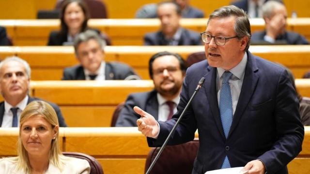 Alfonso Serrano en el Senado durante una de sus intervenciones.