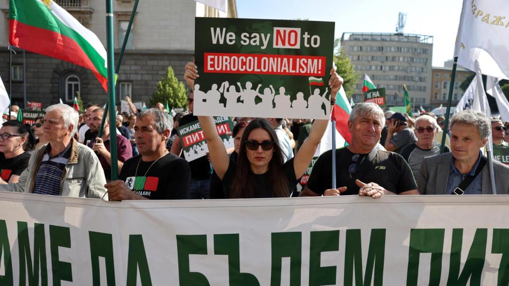 Manifestación en Sofía contra el euro