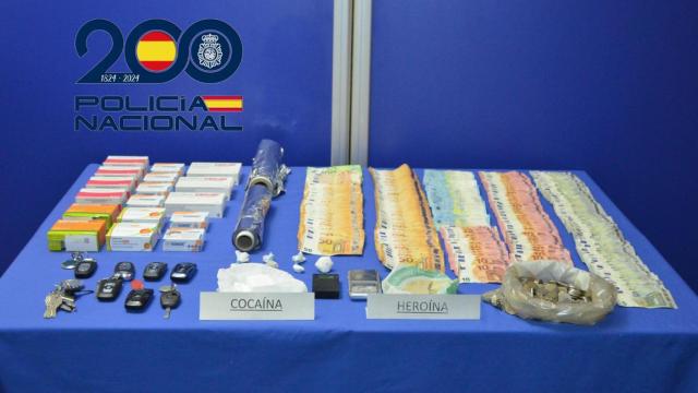 Material incautado por la Policía Nacional de Salamanca en la Operación “Mora”