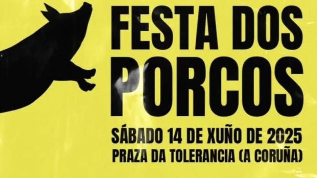 Cartel de la Festa dos Porcos de Labañou.