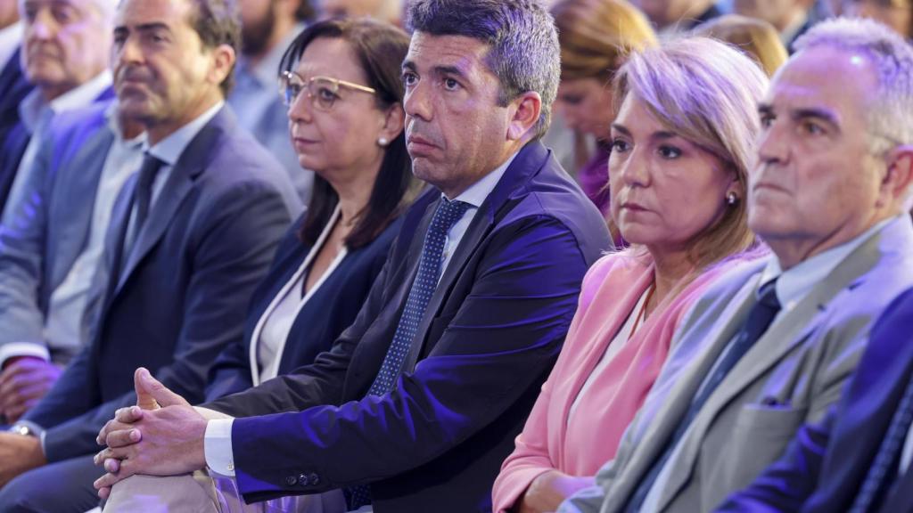El president de la Generalitat, Carlos Mazón, durante el acto de presentación de la Estrategia Energética de la Comunitat Valenciana. EFE/Ana Escobar