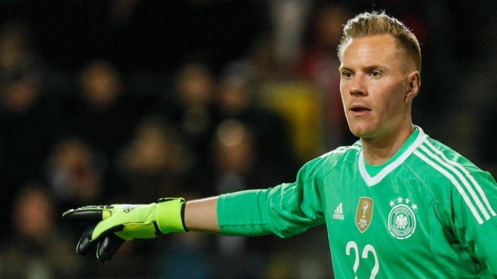 Ter Stegen, durante un partido con Alemania.