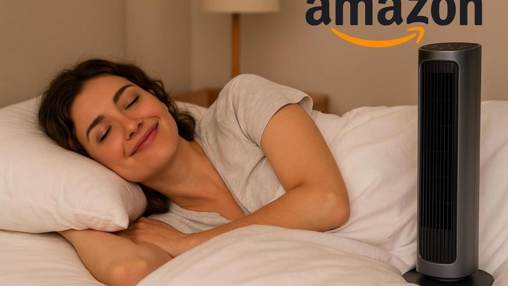 Adiós Walmart: El moderno ventilador de torre especializado para dormir que Amazon tiene en oferta por menos de 70 dólares