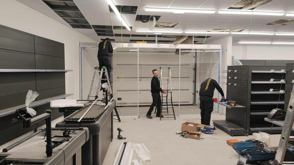 Las obras en el nuevo supermercado