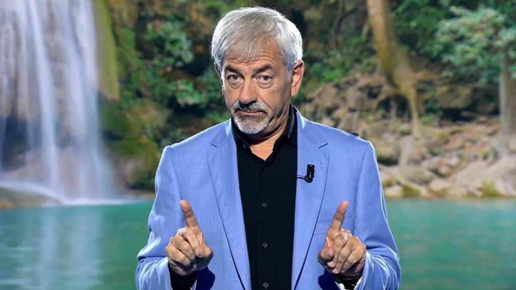 Carlos Sobera, muy serio, en la 'Supervivientes: Tierra de Nadie' de este miércoles.