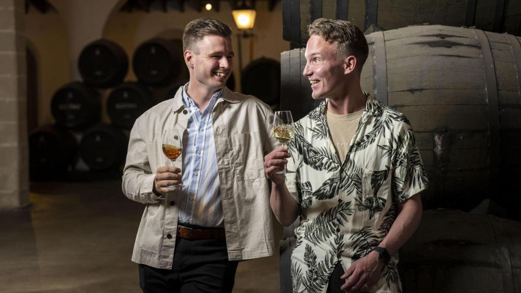 El chef Emil Rask Bahr y el sumiller Andreas Kobs Laursen del equipo danés, ganador de la XI Copa Jerez.