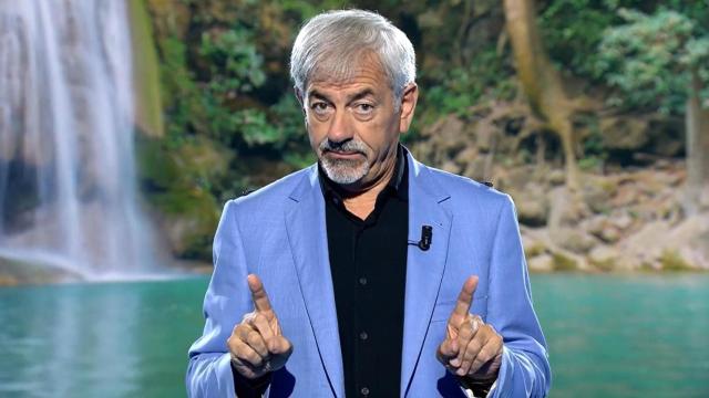 Carlos Sobera, muy serio, en la 'Supervivientes: Tierra de Nadie' de este miércoles.
