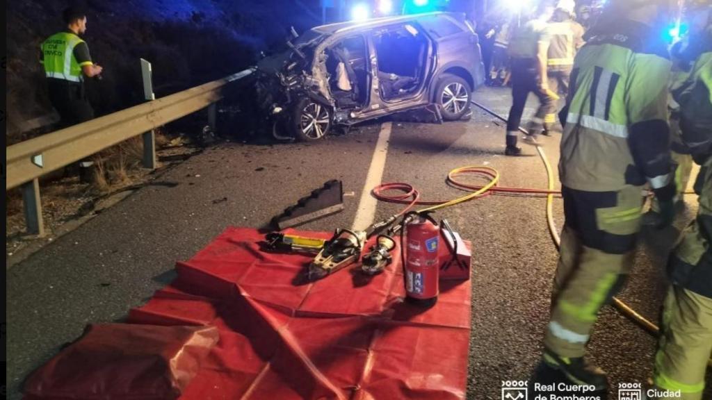 Así ha quedado uno de los vehículos.