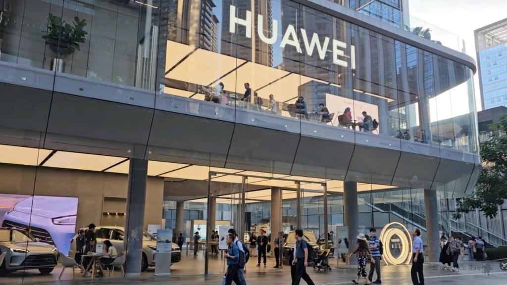 Una ienda de Huawei en Shenzhen