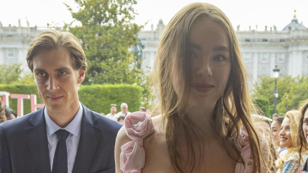 Alexandra y su pareja sentimental, Ben Sylvester Strautmann, en el Teatro Real de Madrid.