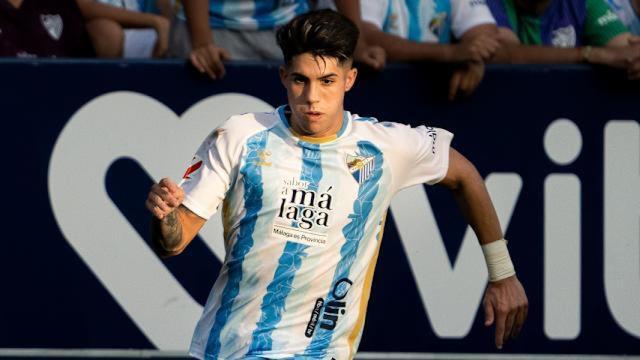 Antonio Cordero, durante un partido con el Málaga.