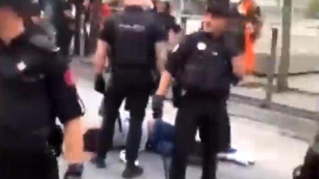 Uno de los detenidos en la reyerta.