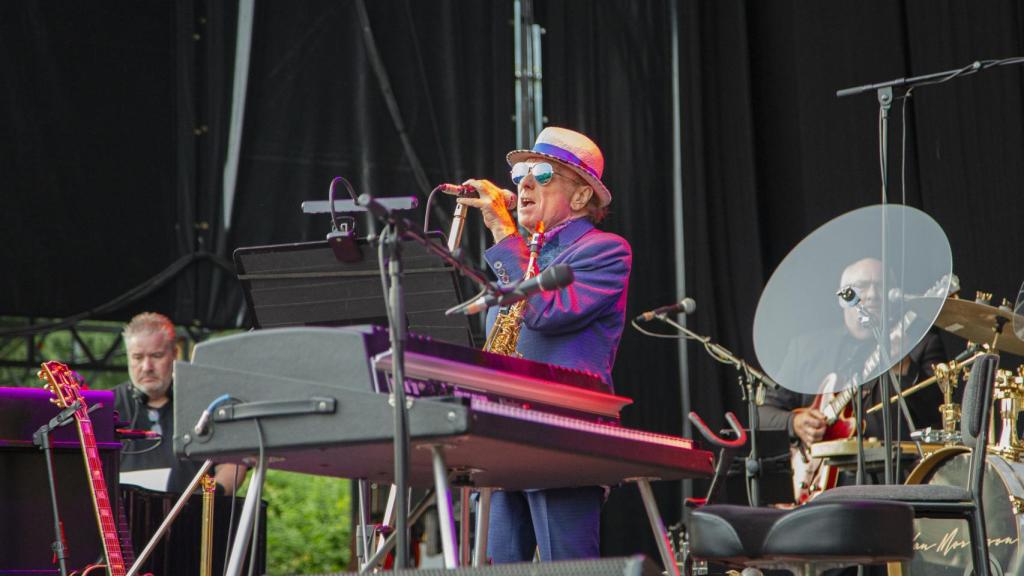 Van Morrison en un momento de su concierto en Noches del Botánico. Foto: Martín Page