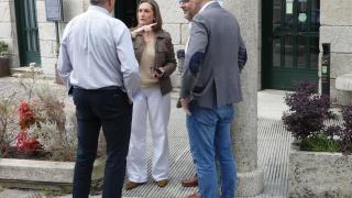 La presidenta del PP de Vigo, Luisa Sánchez, en Bembrive (Vigo)