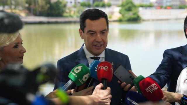 Juanma Moreno, este jueves en Sevilla.