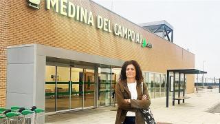Virginia en la estación de Medina del Campo