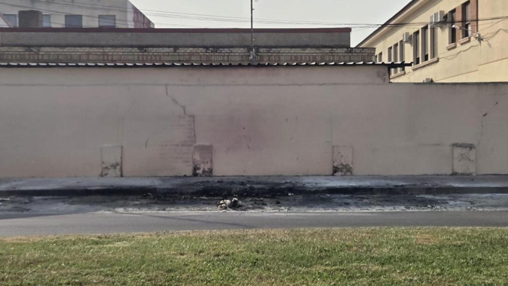 Contenedores quemados. Foto: Ayuntamiento de Torrijos.