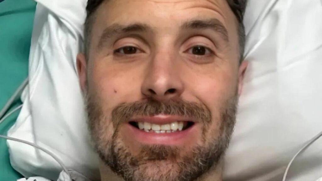 El paciente Andy Spary cáncer diagnosticado de cáncer de intestino.