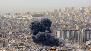 Imagen de archivo de un bombardeo israelí en Beirut.