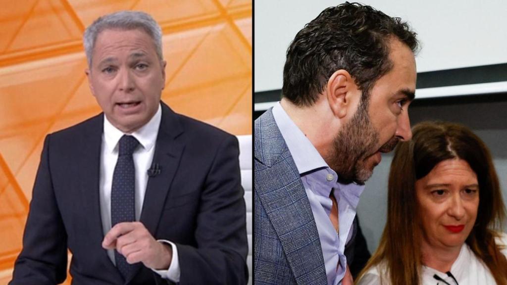 Vicente Vallés, Víctor de Aldama y Leire Díez, en un fotomontaje de BLUPER.