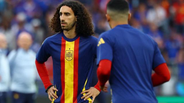 Marc Cucurella, antes del España - Francia de la Nations League en Stuttgart
