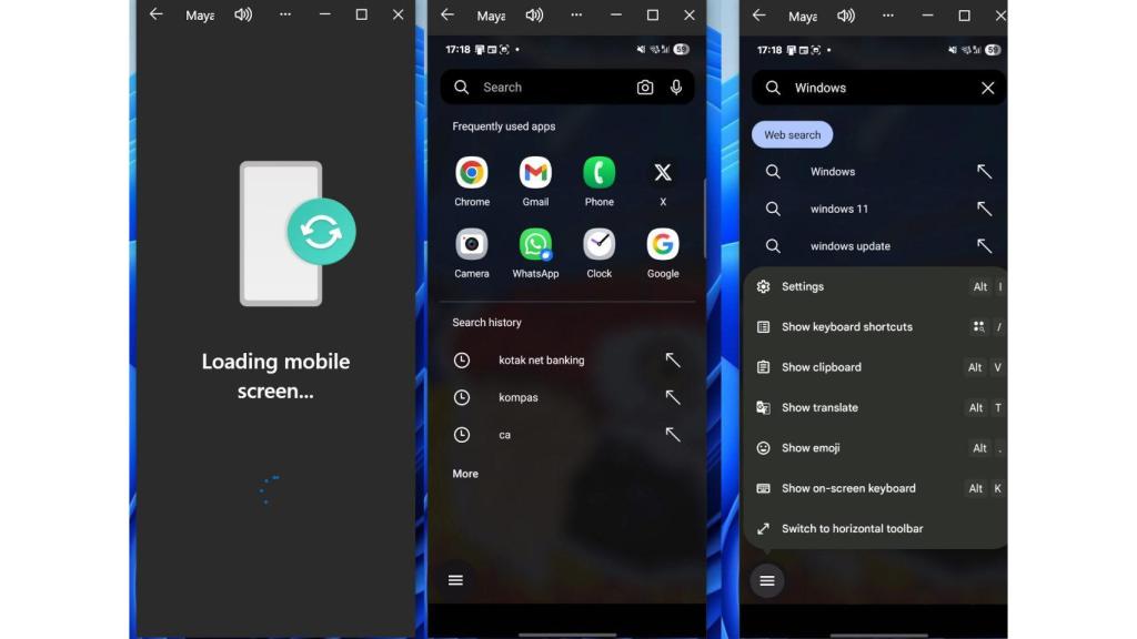 La nueva función para controlar la pantalla del móvil desde Windows 11