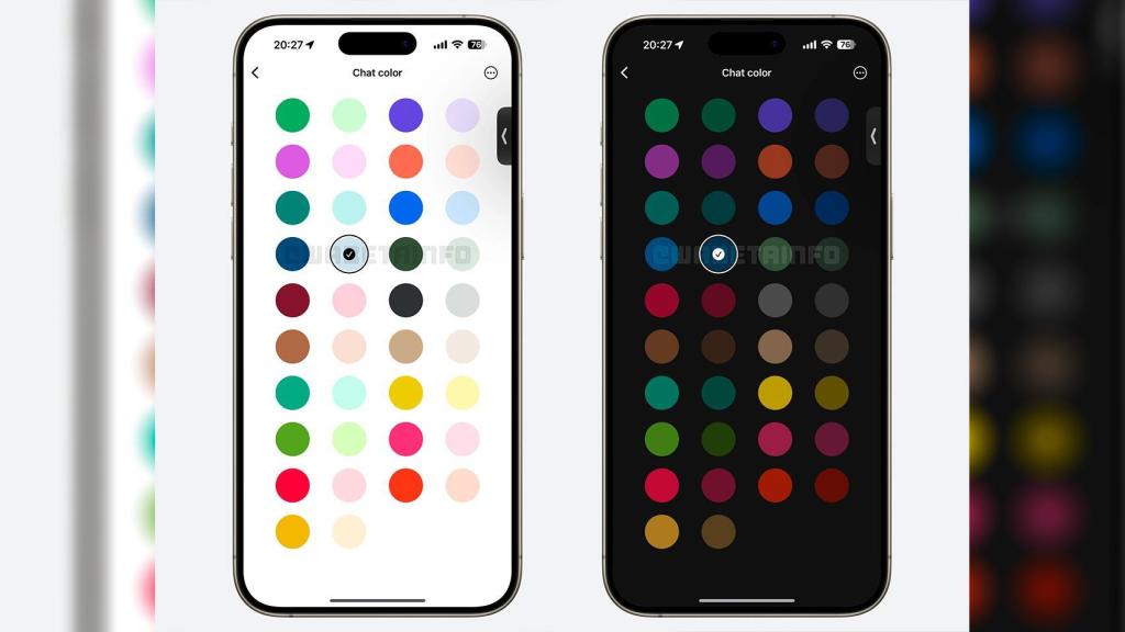 Los nuevos temas de colores para los chats