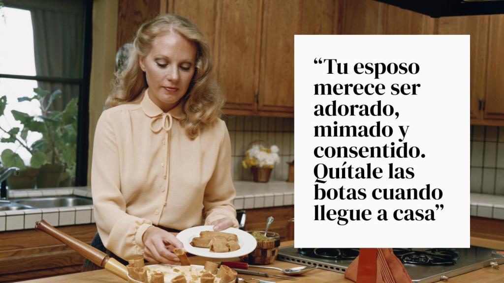 Comentario extraído del sitio, sobre la imagen de una mujer haciendo un postre.