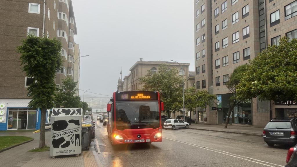 El cielo de A Coruña estaba cubierto esta mañana.