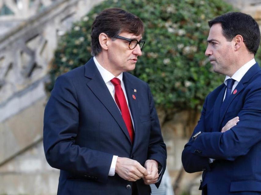 Salvador Illa e Imanol Pradales.