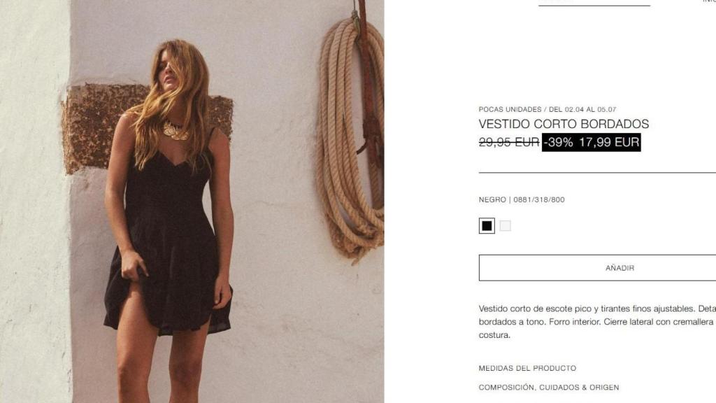 Vestido corto bordados.