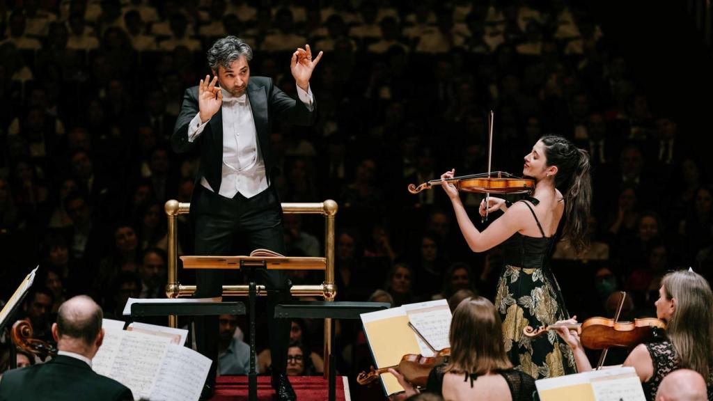María Dueñas y David Afkham en el Carnegie Hall. Foto: Teatro Real.
