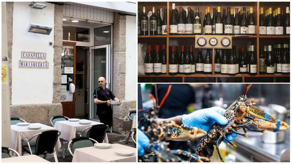 Restaurante y marisquería Casa Vella, situada en el número 1 de la calle Pescadería