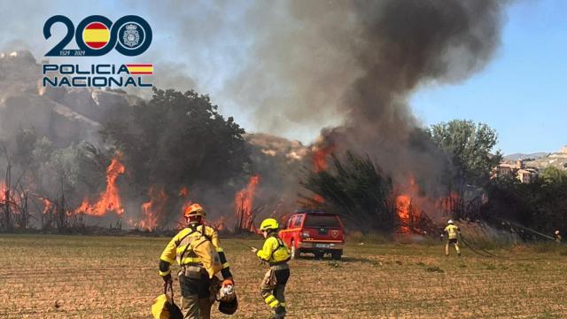Incendio forestal en Calatayud.