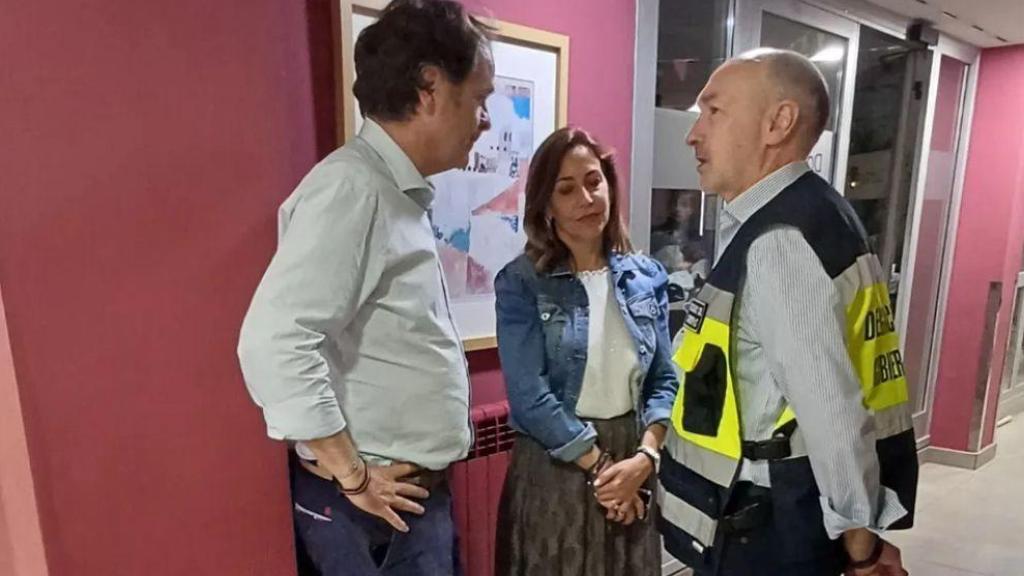 Roberto Bermúdez de Castro, Natalia Chueca y Fernando Beltrán, anoche.
