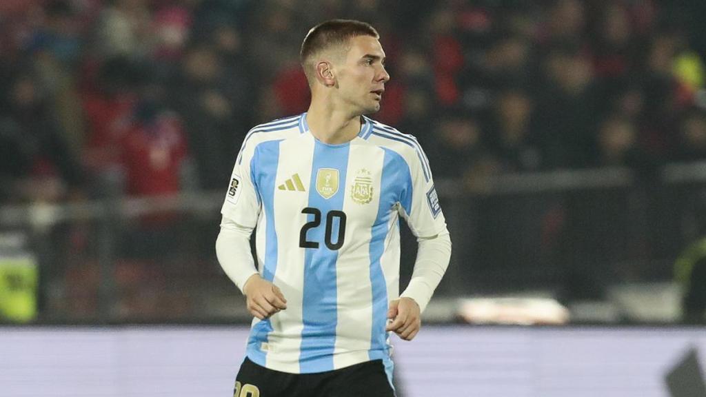 Franco Mastantuono, en su debut con la selección absoluta de Argentina