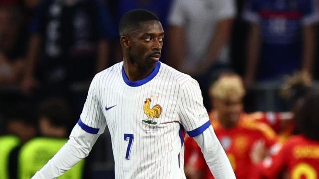 Ousmane Dembélé, en el partido contra España