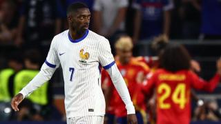 Ousmane Dembélé, en el partido contra España