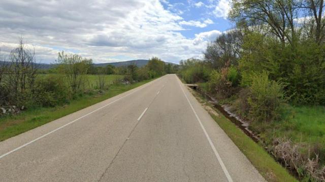 La carretera SO-820 en el término municipal de la localidad soriana de El Royo