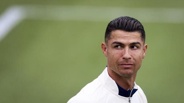 Cristiano Ronaldo, en un entrenamiento con Portugal
