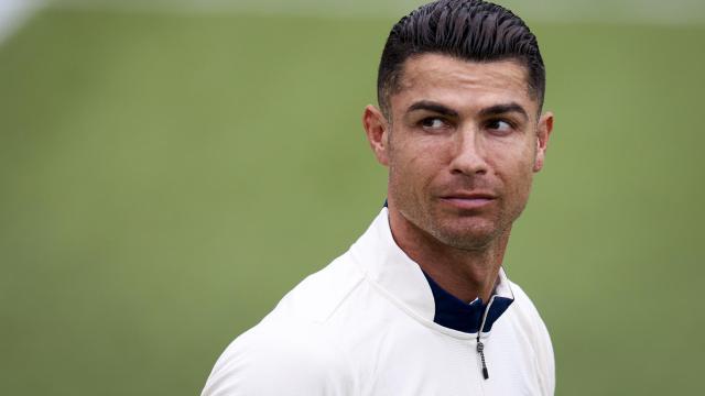 Cristiano Ronaldo, en un entrenamiento con Portugal