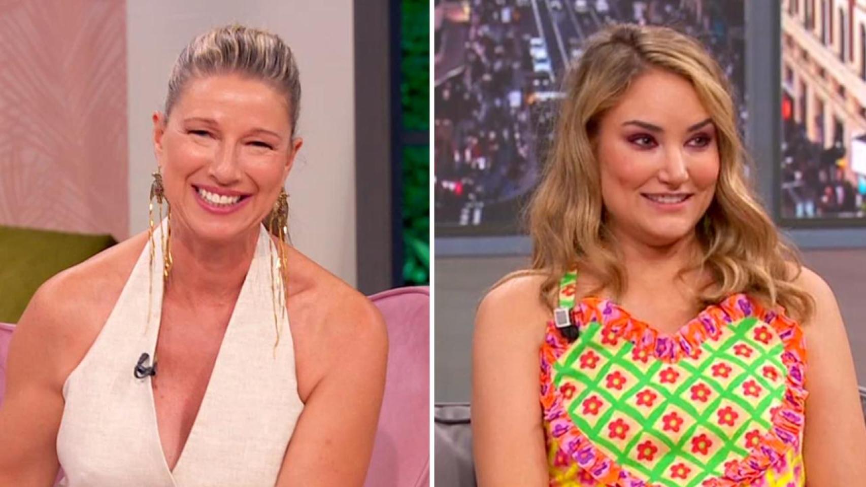 Anne Igartiburu y Alba Carrillo, en un fotomontaje realizado por BLUPER.