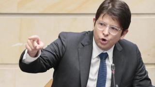 Miguel Uribe Turbay en el Congreso colombiano de Bogotá.