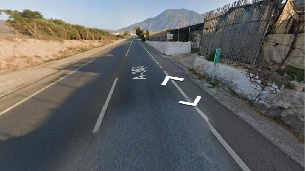 El lugar del atropello.