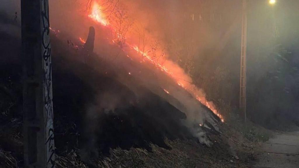 Incendio en el parque de Los Moralejos.