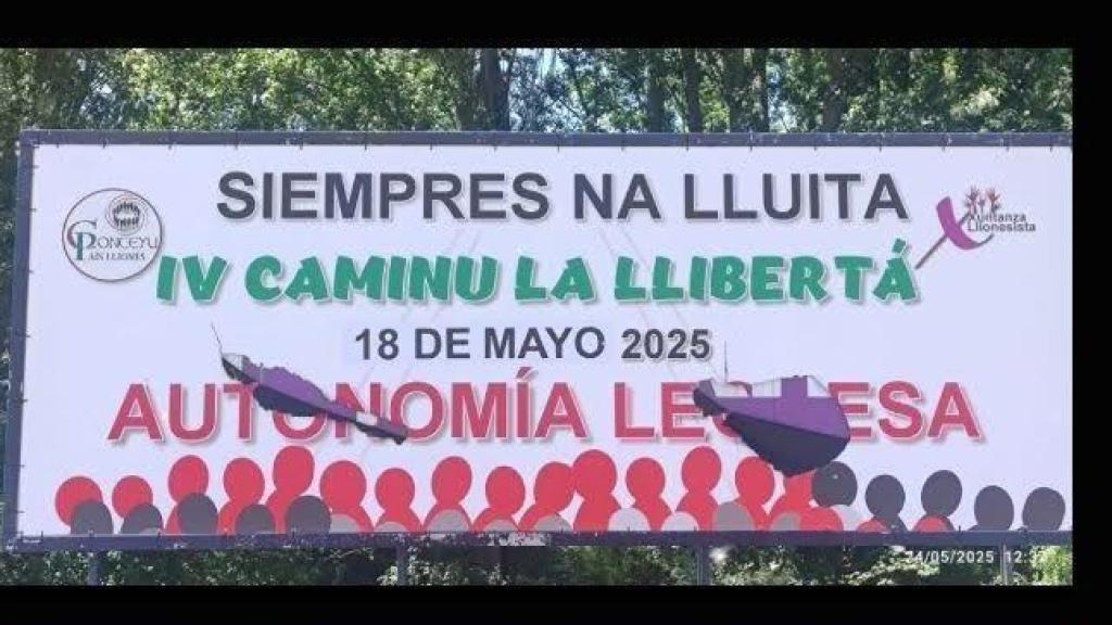 La valla publicitaria que ha sufrido un ataque